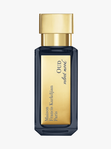 Maison Francis Kurkdijan OUD Velvet Mood Extrait de Parfum in branded component on a light gray background