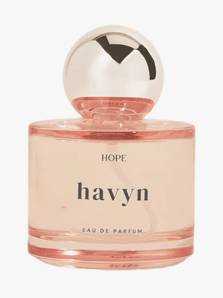 Havyn Hope Eau de Parfum in branded component on a light gray background